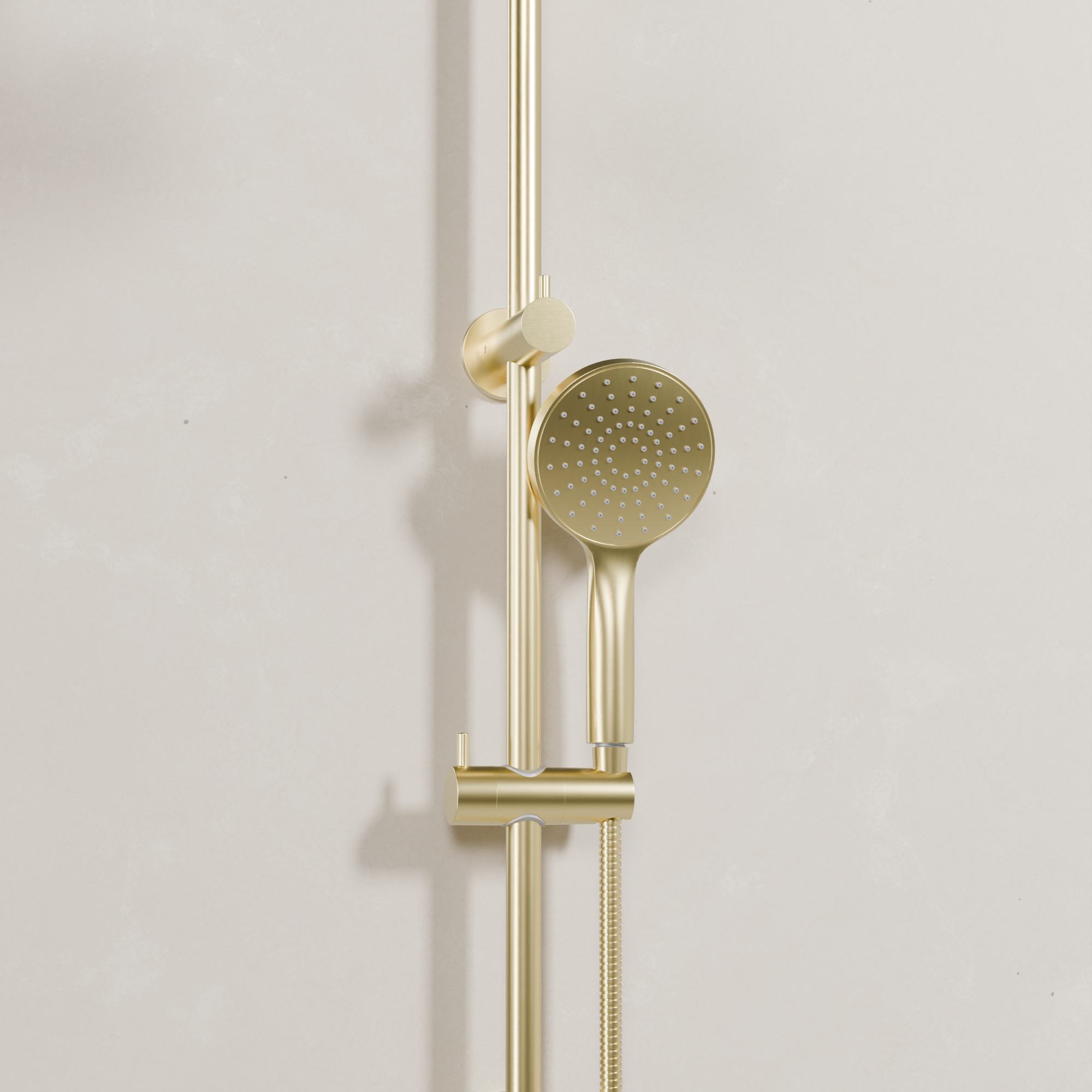Ovia Milan Twin Shower in Brushed Gold (2/3)