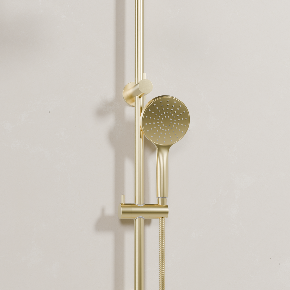 Ovia Milan Twin Shower in Brushed Gold (2/3)