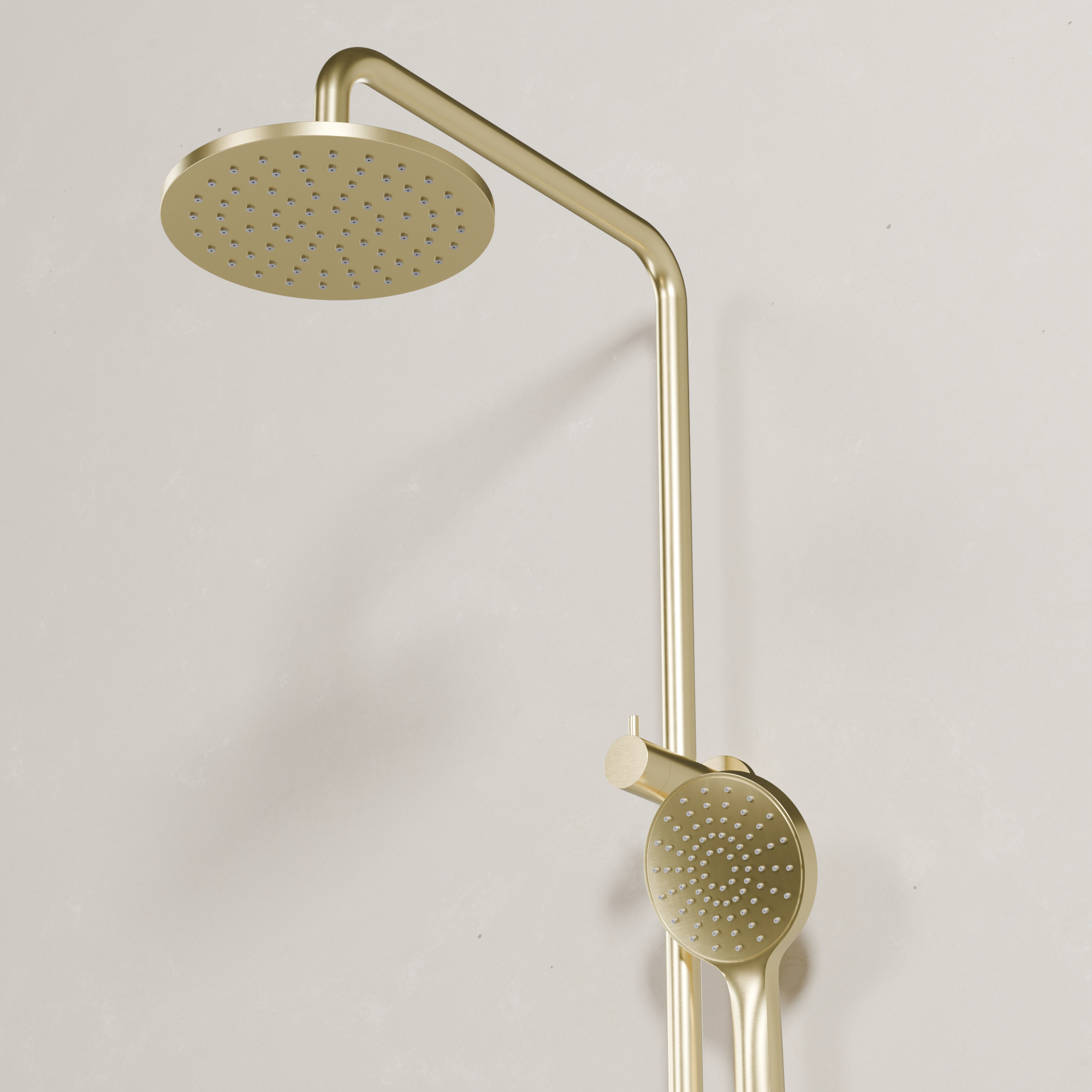 Ovia Milan Twin Shower in Brushed Gold (3/3)