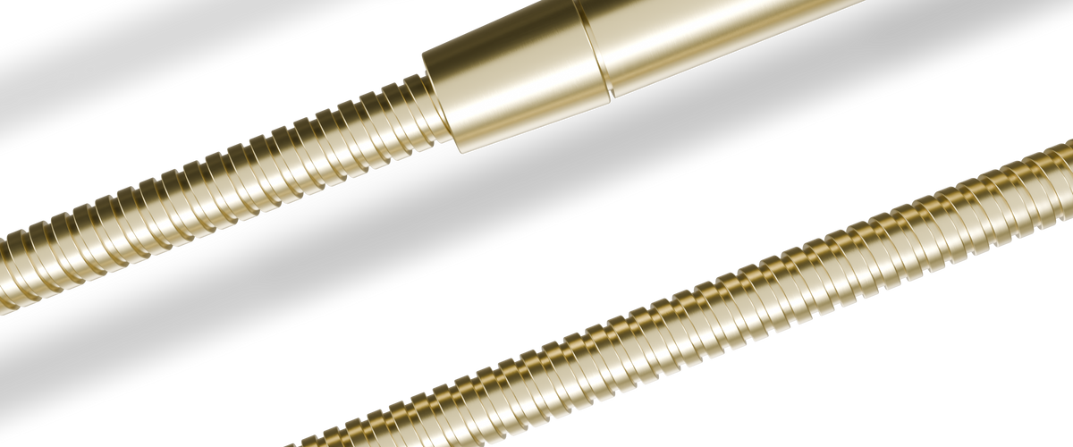 Ovia Milan Twin Shower Brushed Gold — material