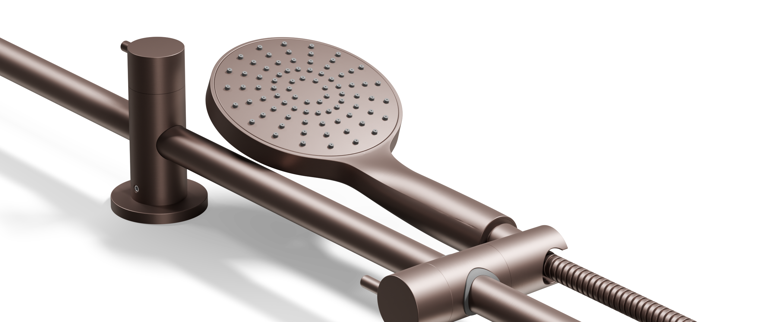 Ovia Milan Twin Shower Champagne — detail