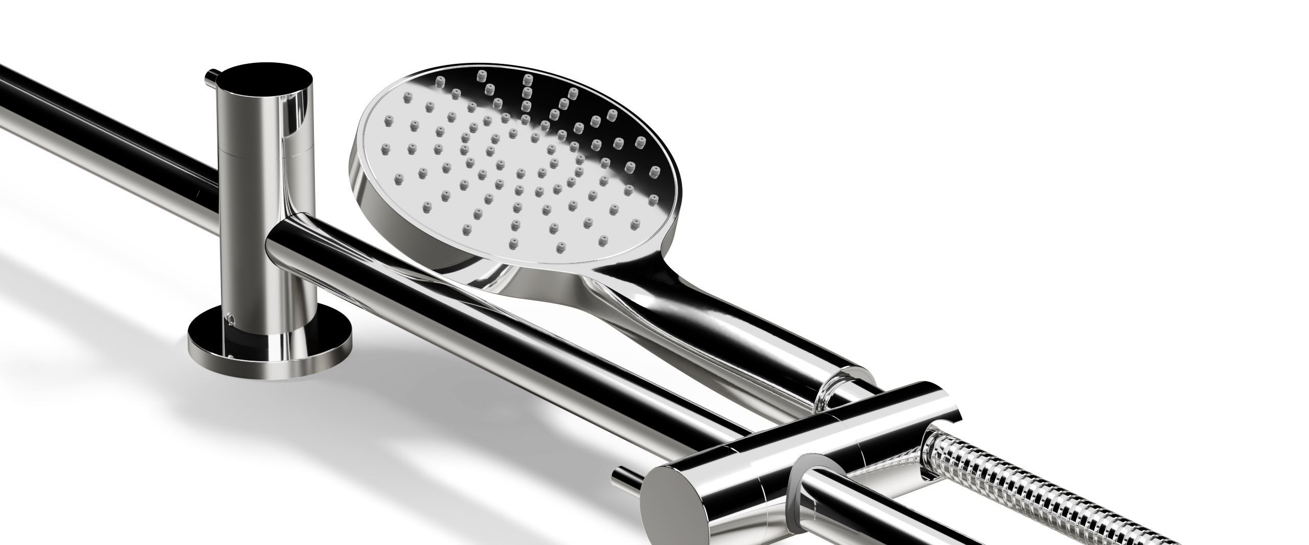 Ovia Milan Twin Shower Chrome — detail