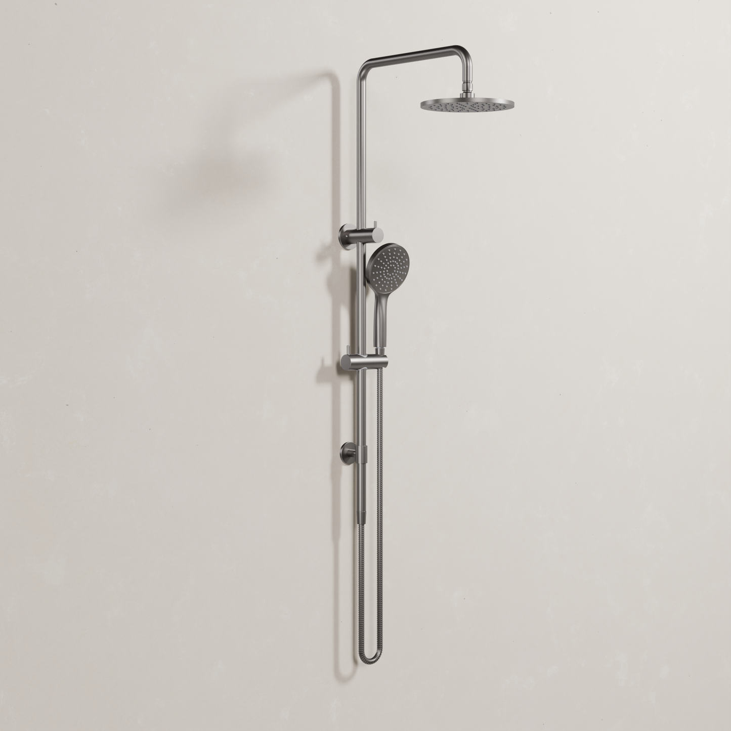 Ovia Milan Twin Shower in Gun Metal (1/3)