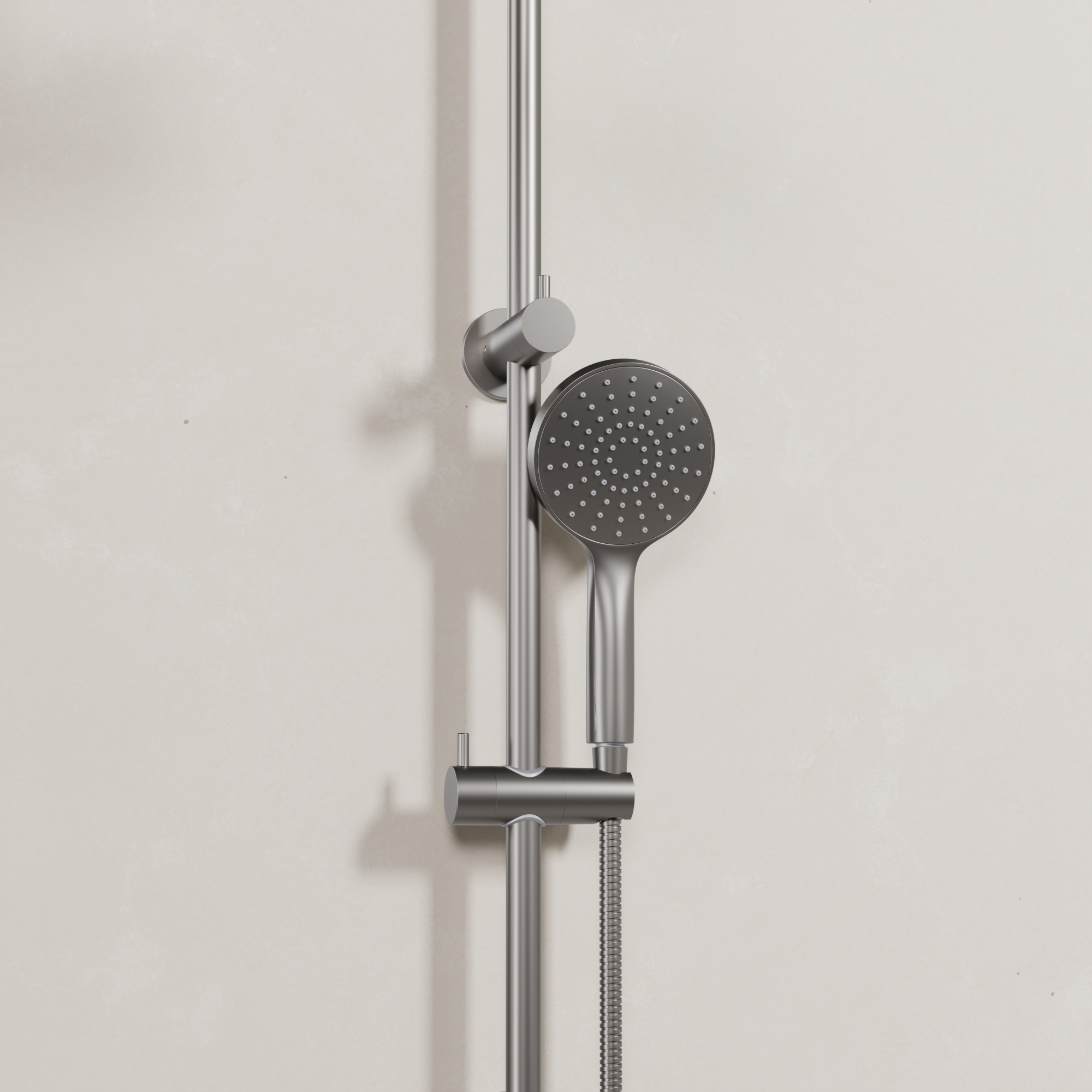 Ovia Milan Twin Shower in Gun Metal (2/3)