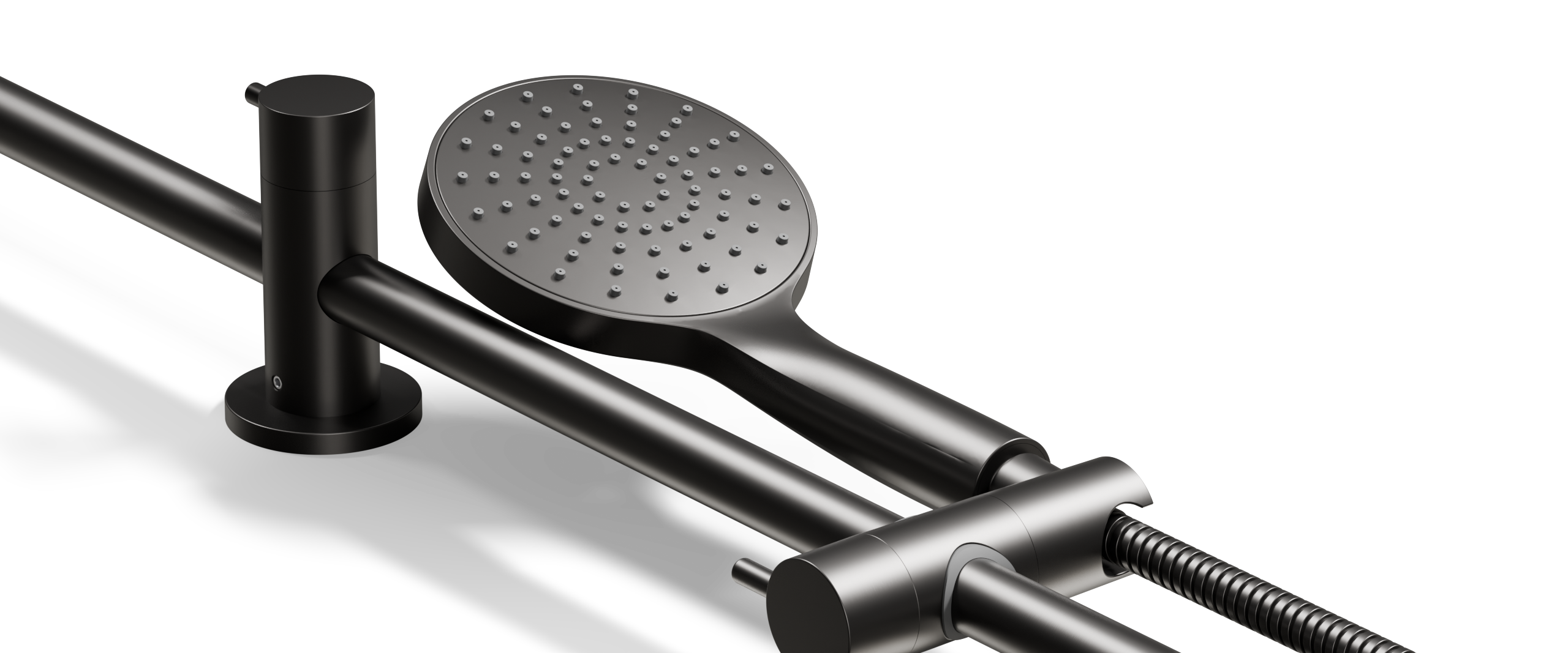 Ovia Milan Twin Shower Gun Metal — detail
