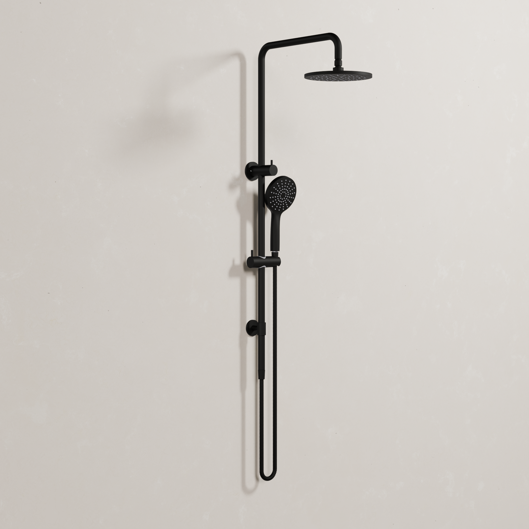 Ovia Milan Twin Shower in Matte Black (1/3)