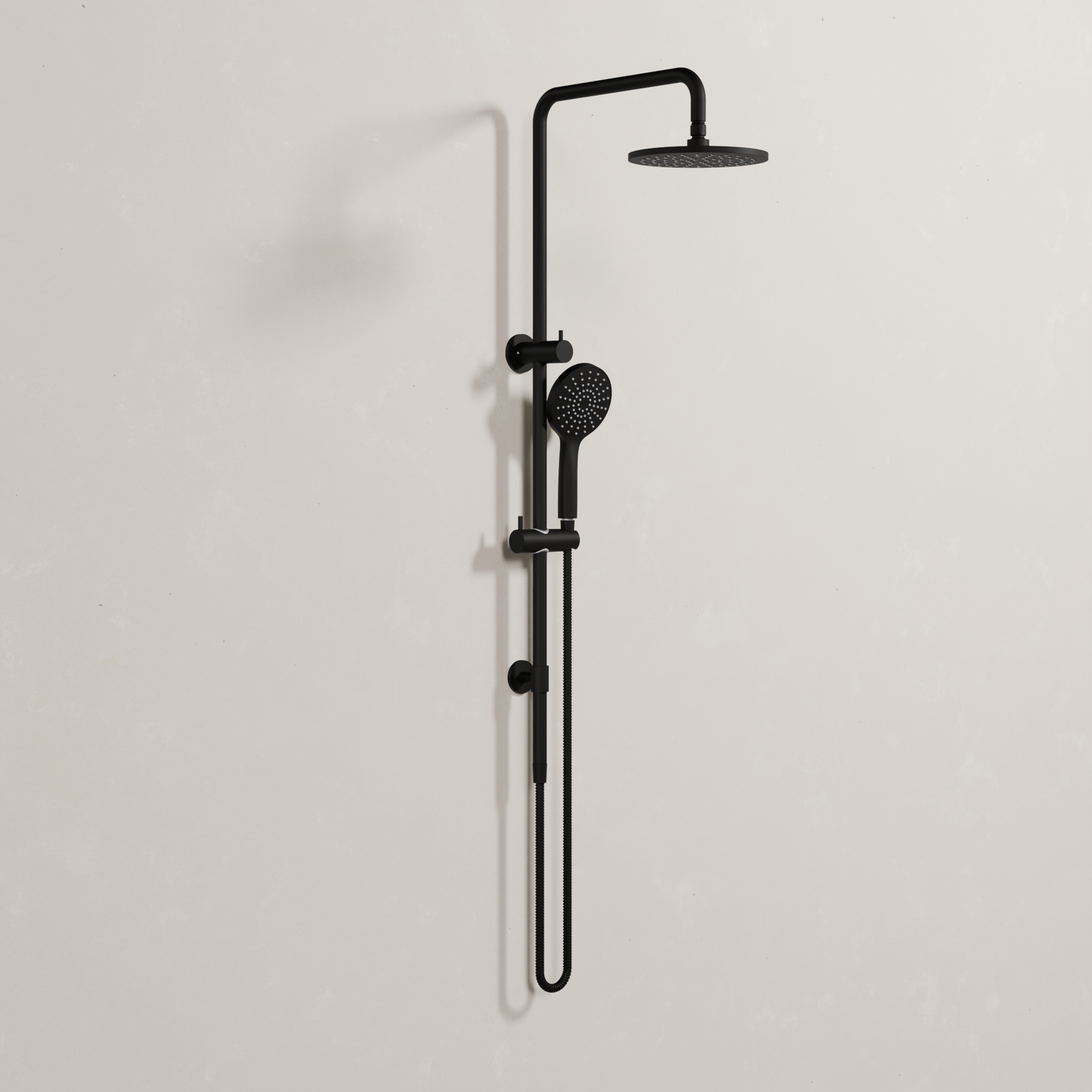 Ovia Milan Twin Shower in Matte Black (1/3)