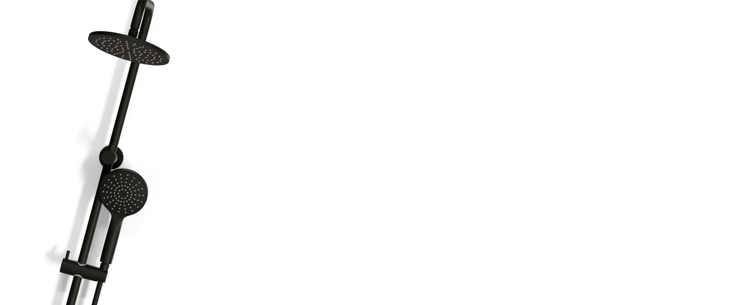 Ovia Milan Twin Shower Matte Black — full system