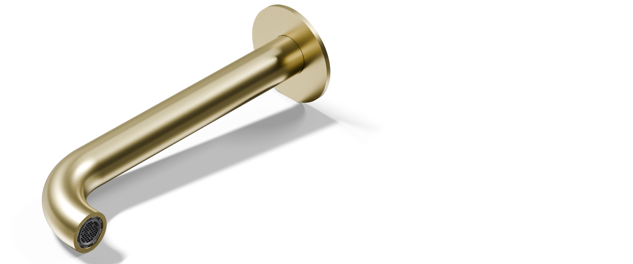 Ovia Milan Bath/Basin Spout Brushed Gold — detail
