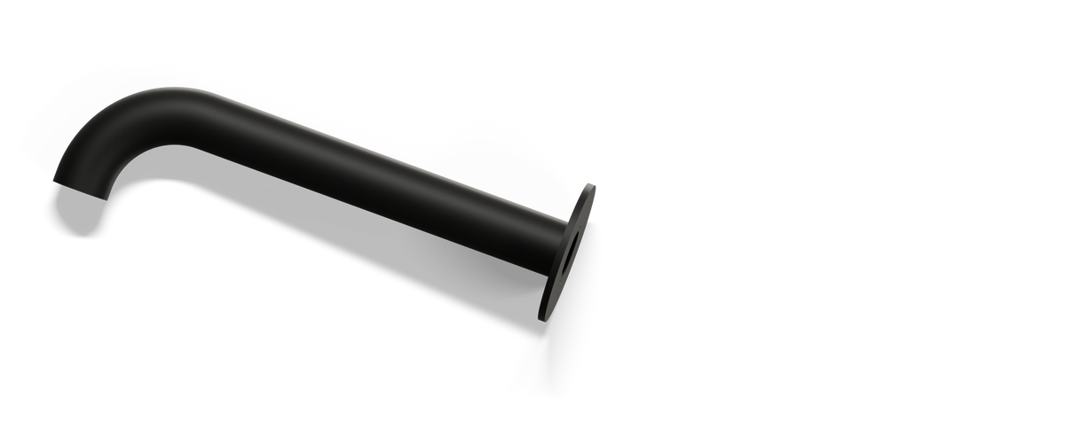 Ovia Milan Wall Bath/Basin Mixer Matte Black — full system