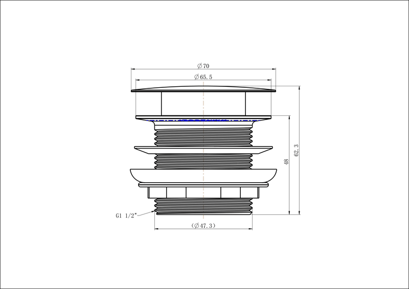 Star Mini Pop Up Waste 40mm For Bath Antique Brass