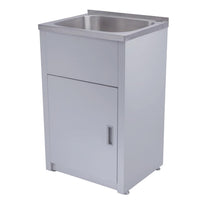 Poseidon 453 x 557 x 900mm 35L Stainless Steel Laundry Tub Cabinet Freestanding