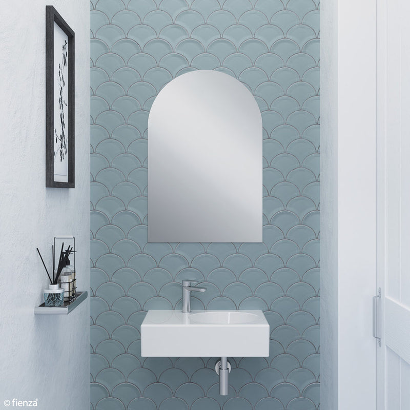 600 x 900mm Arch Mirror Pencil Edge Copper Free
