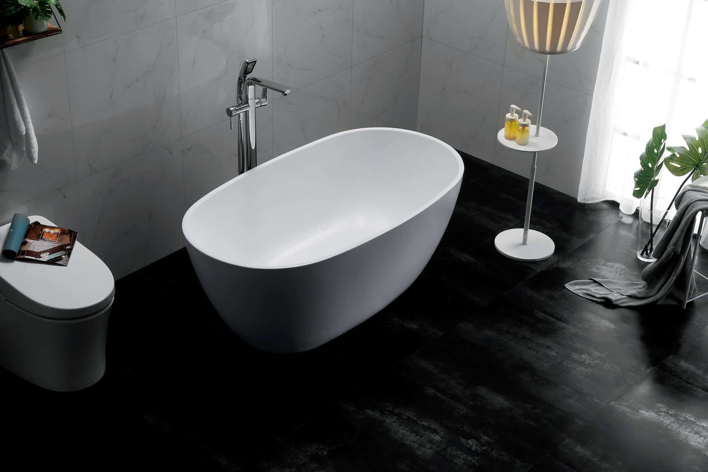 PILATO 1500mm Freestanding Gloss White Bath No Overflow