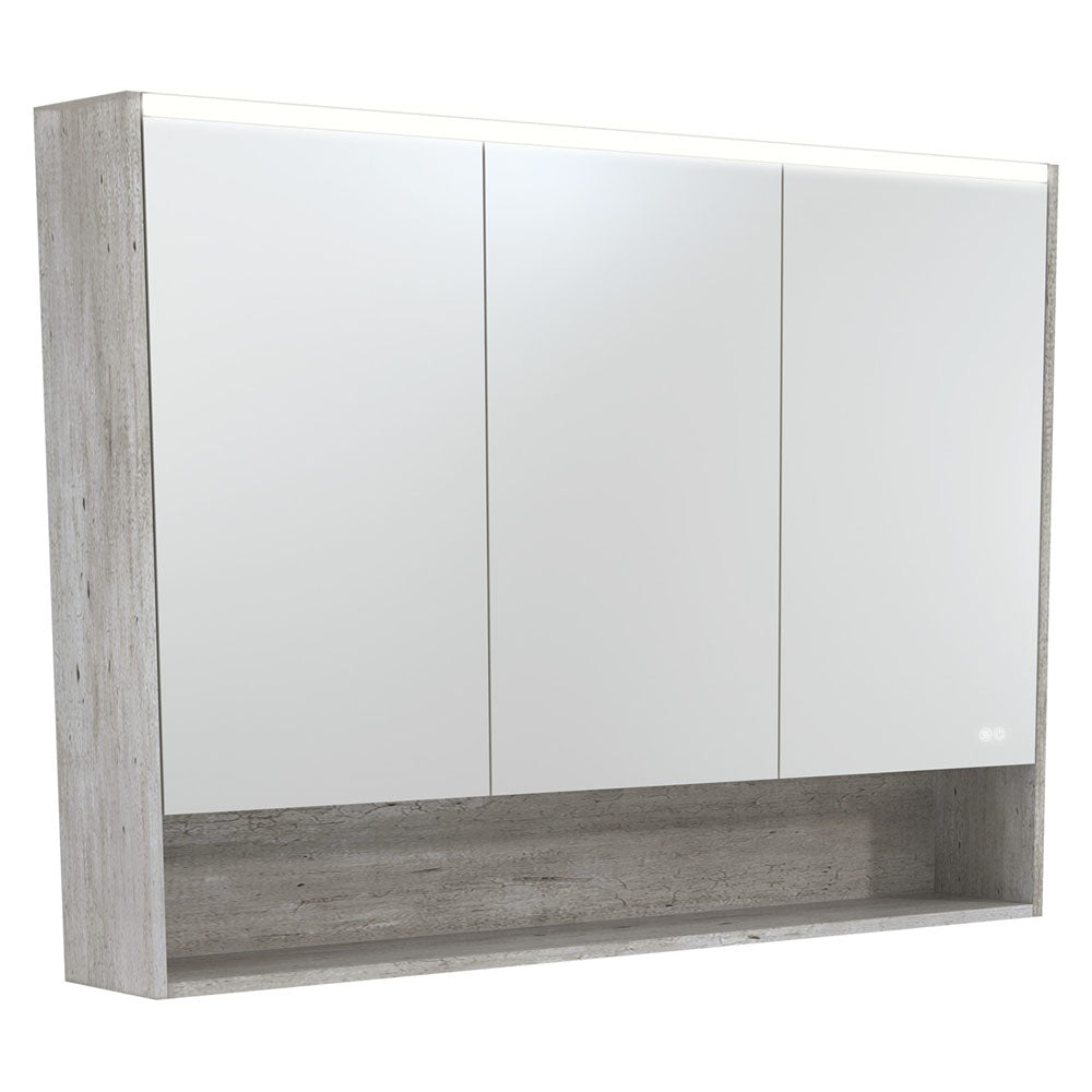 1200 LED Mirror Cabinet with Display Shelf, Industrial