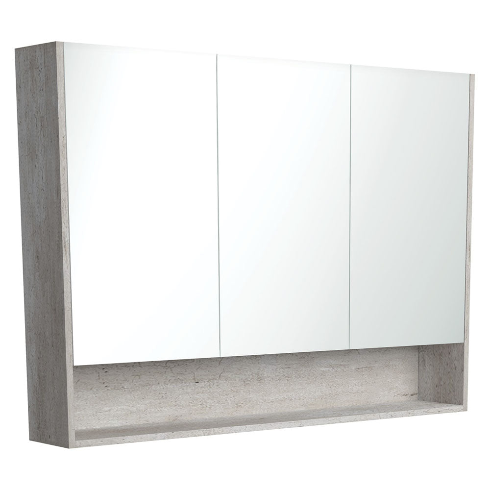 Fienza Mirror Cabinet 1200 with Display Shelf, Industrial