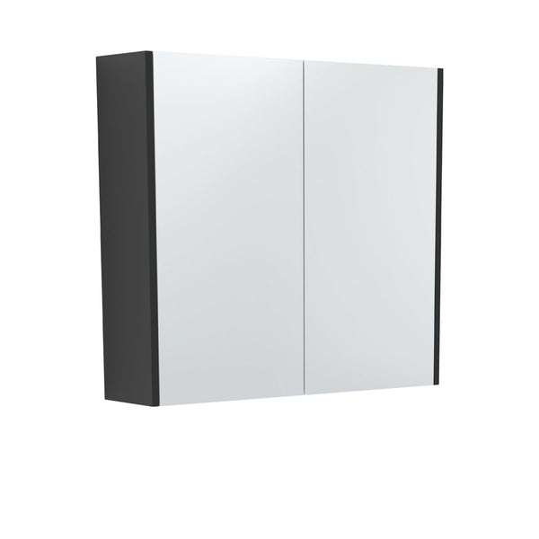 750 Mirror Cabinet with Satin Black Side Panels - FIENZA