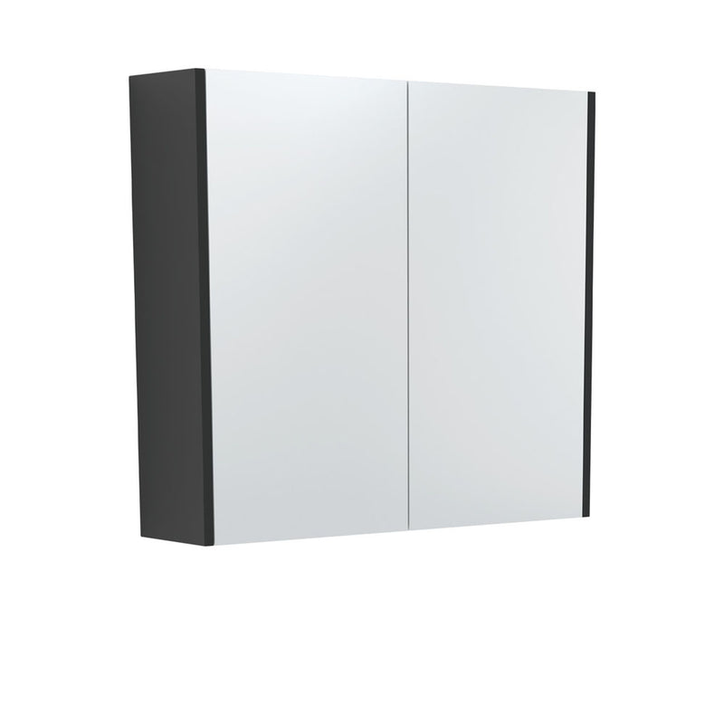 750 Mirror Cabinet with Satin Black Side Panels - FIENZA