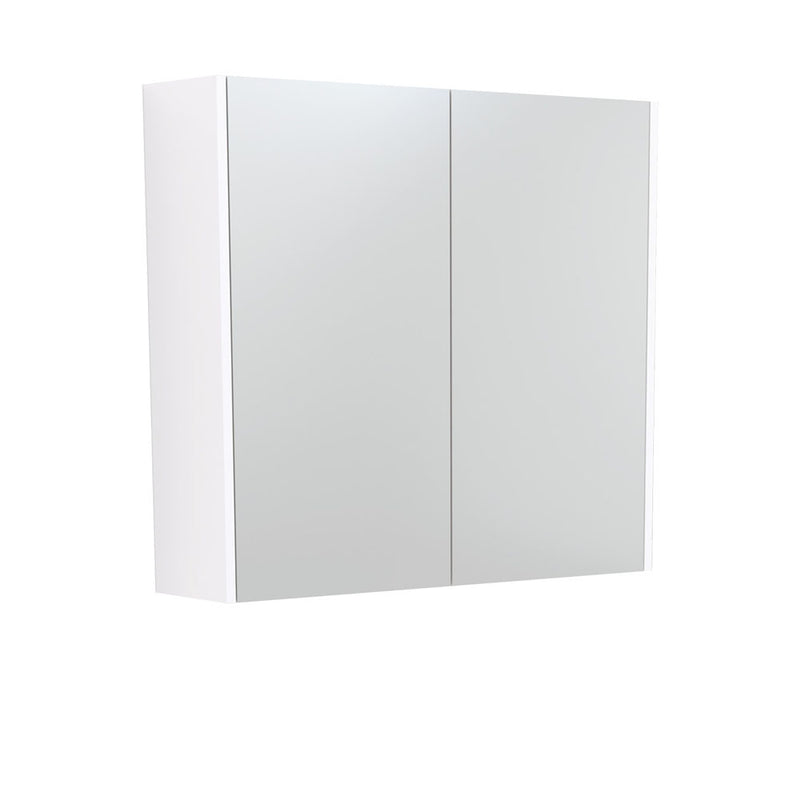 750 Mirror Cabinet with Satin White Side Panels - FIENZA