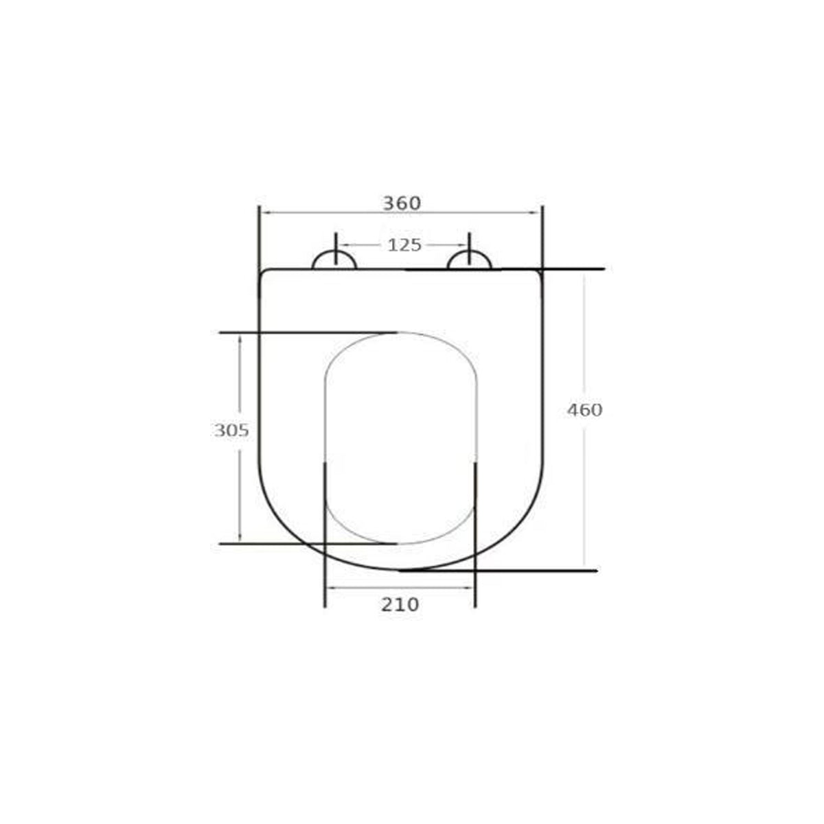 Mercio Soft Close Slim UF Toilet Seat – Matt Black