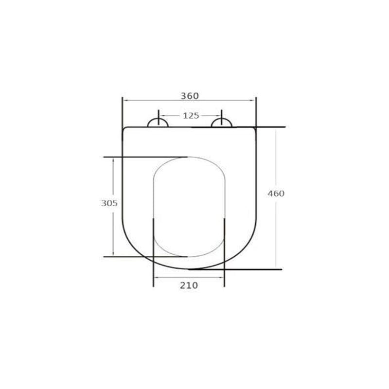 Mercio Soft Close Slim UF Toilet Seat – Matt Black