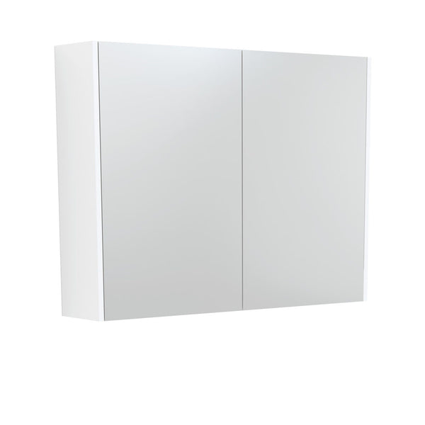 900 Mirror Cabinet with Satin White Side Panels - FIENZA