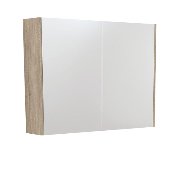 900 Mirror Cabinet with Scandi Oak Side Panels - FIENZA