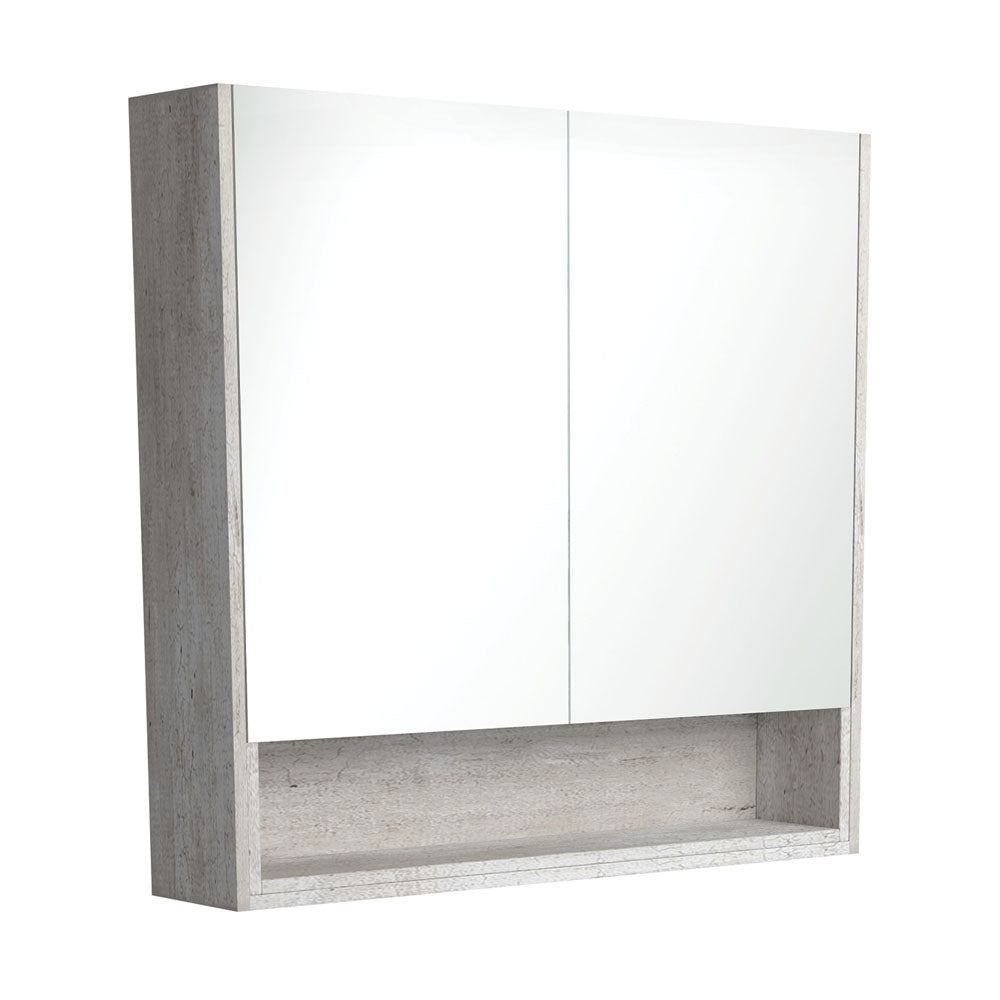 Fienza 900 Mirror Cabinet with Display Shelf, Industrial