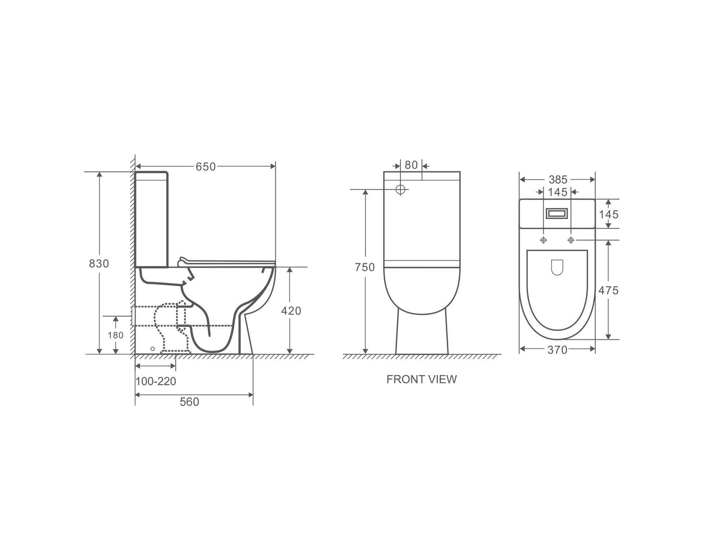 Pavi Gloss White Rimless Back to Wall Toilet Suite
