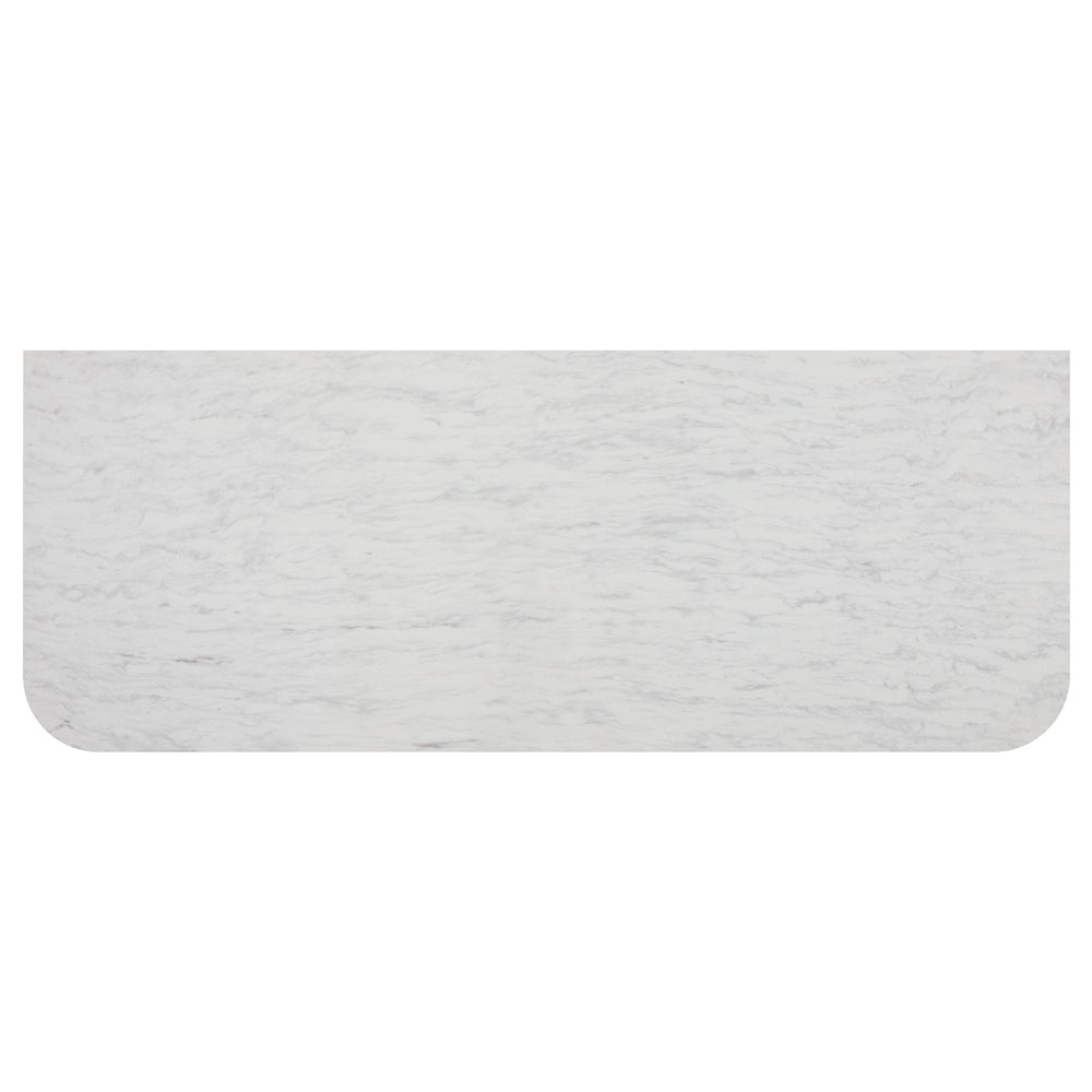 Fienza Polar Sacco Silica Free Stone Vanity Benchtop, Curved Full Depth