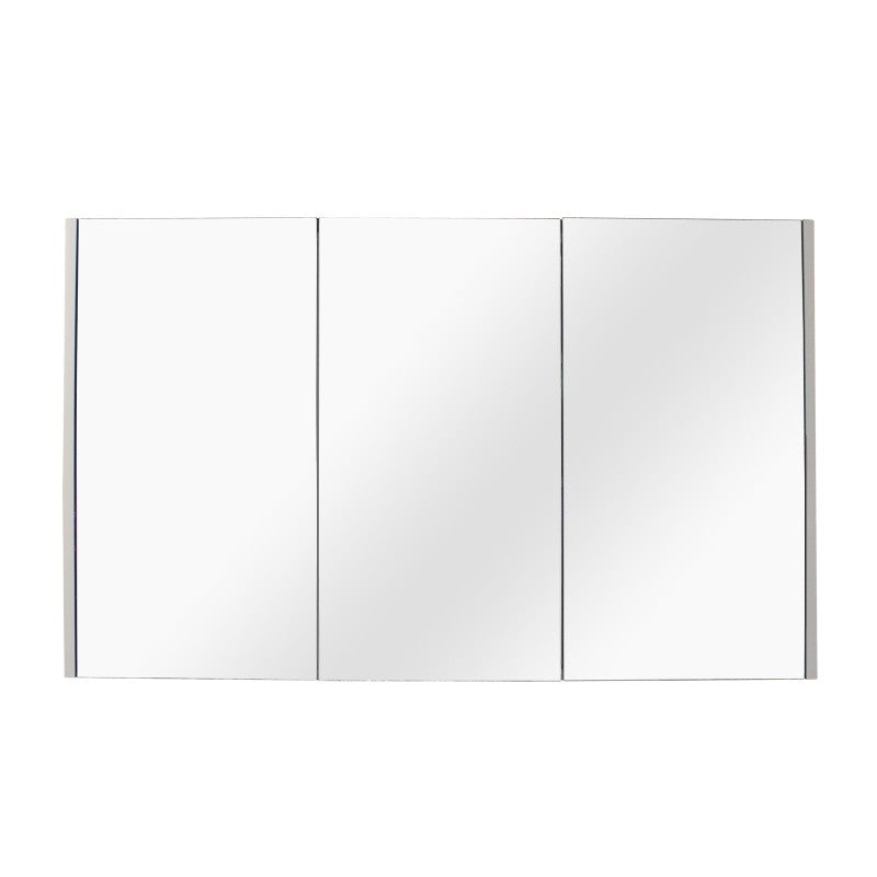 1200Lx720Hx150Dmm Matt White PVC Filmed Shaving Cabinet With Copper Free Mirror Wall Hung