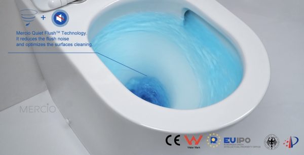 Berlin Tornado Rimless Quiet Flush Back To Wall Toilet Suite Gloss White