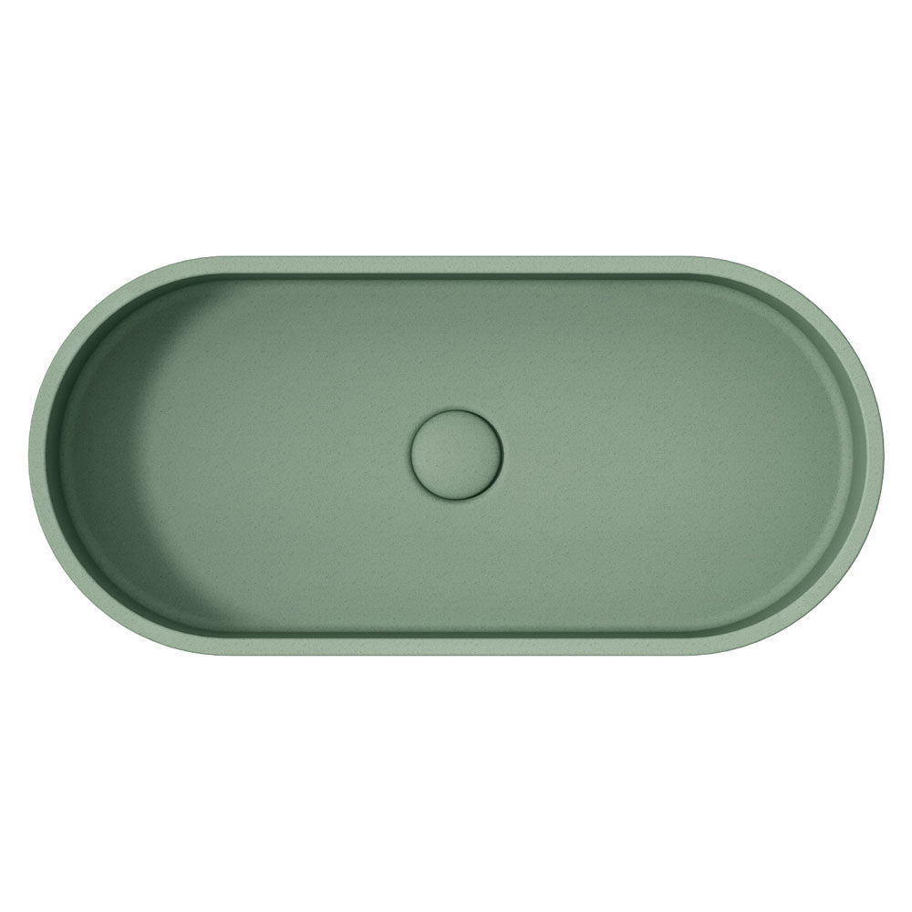 Fienza Jada Pill Oval Concrete Above Counter Basin, Sage