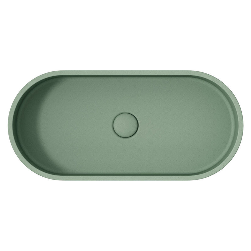 Fienza Jada Pill Oval Concrete Above Counter Basin, Sage