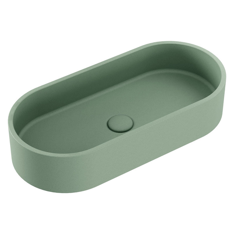 Fienza Jada Pill Oval Concrete Above Counter Basin, Sage