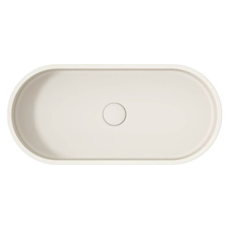 Fienza Jada Pill Oval Concrete Above Counter Basin, Warm White