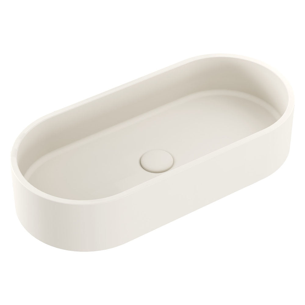 Fienza Jada Pill Oval Concrete Above Counter Basin, Warm White