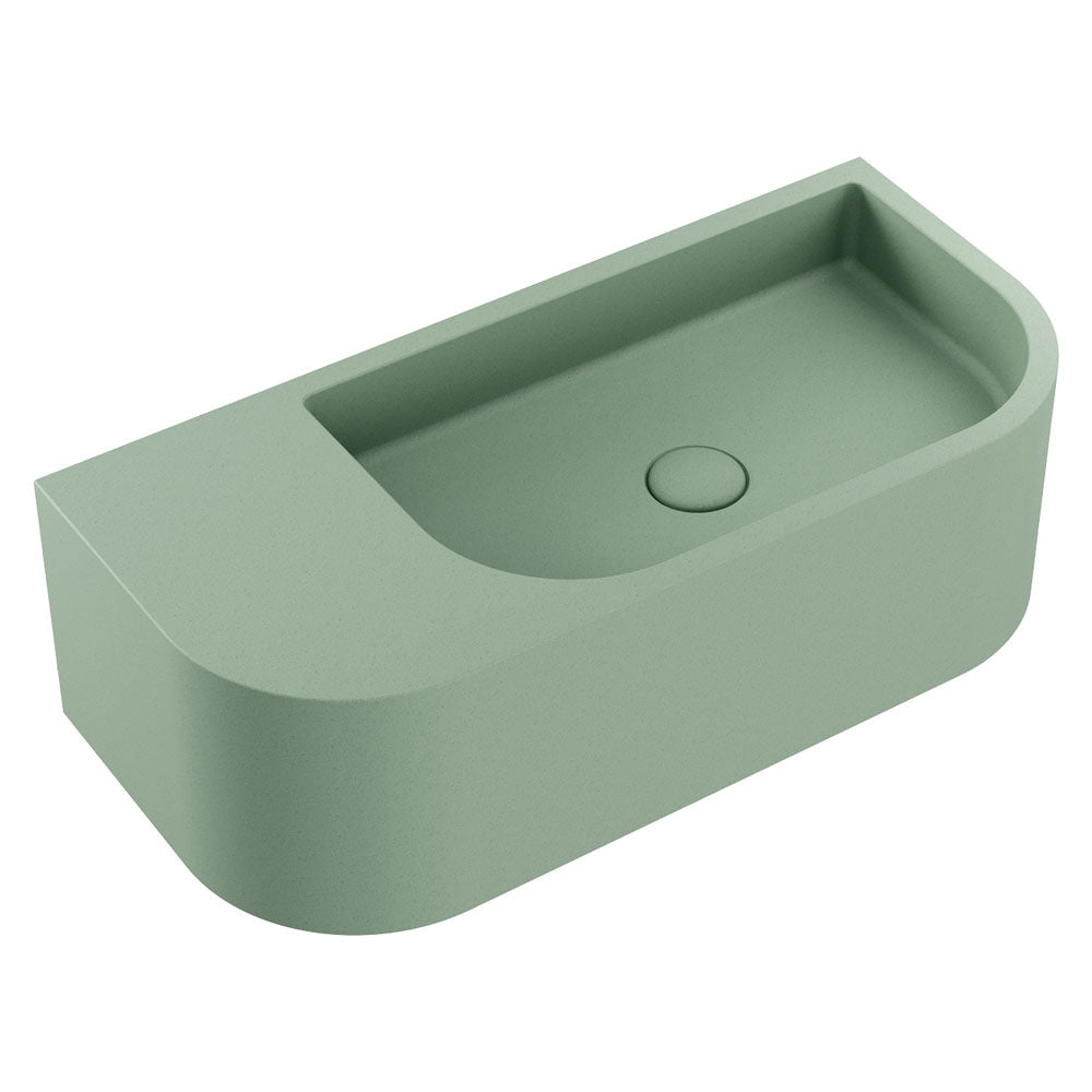 Fienza Blanca Concrete Wall Basin, Sage