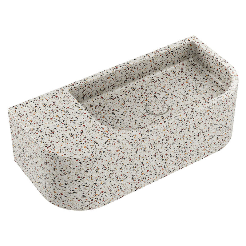 Fienza Blanca Concrete Wall Basin, Terrazzo