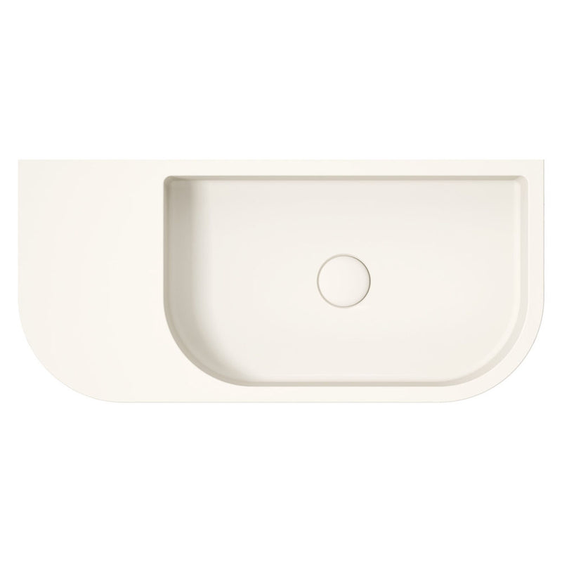 Fienza Blanca Concrete Wall Basin, Warm White