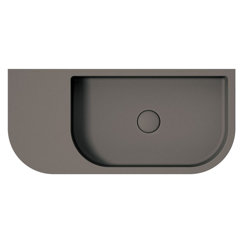 Fienza Blanca Concrete Wall Basin, Warm Grey