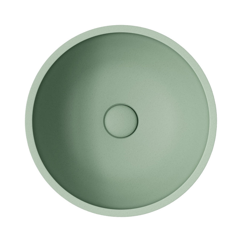 Fienza Alba Round Concrete Above Counter Basin, Sage