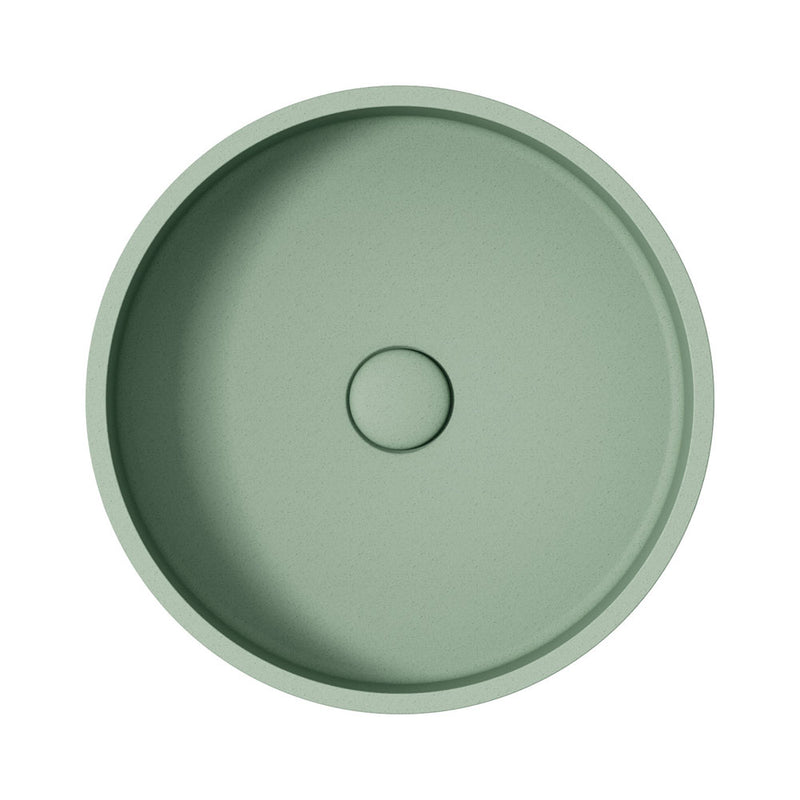 Fienza Jada Round Concrete Above Counter Basin, Sage