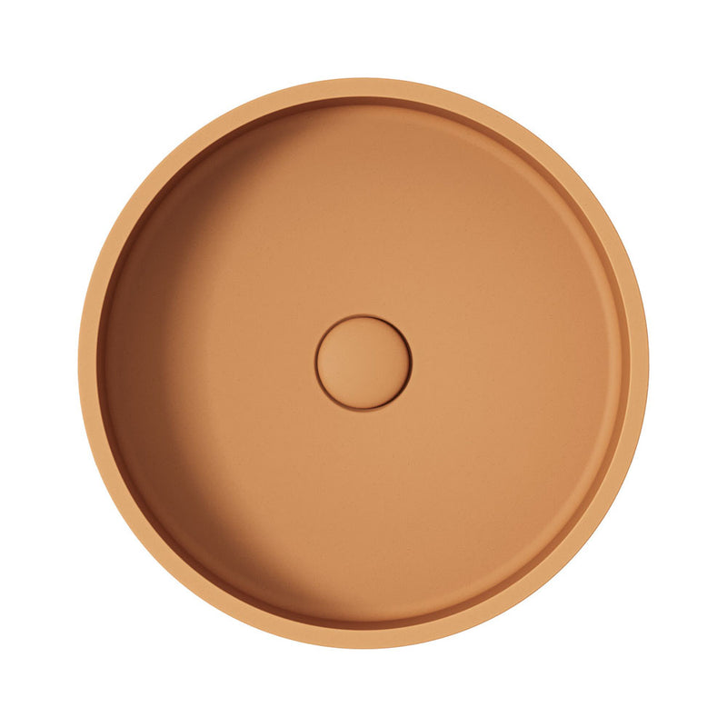 Fienza Jada Round Concrete Above Counter Basin, Tuscan