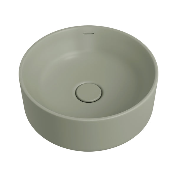 Fienza REBA LUXE Round Basin with Overflow Above Counter Olive