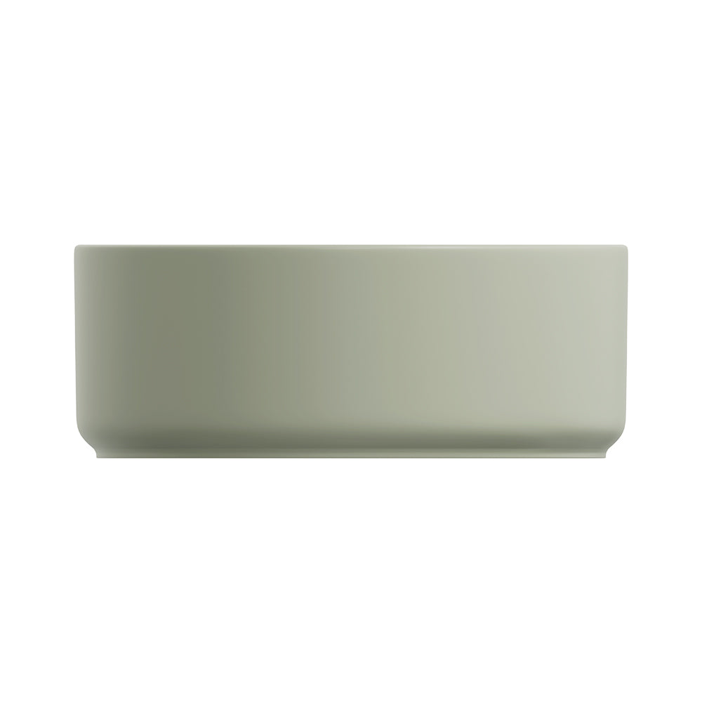 Fienza REBA LUXE Round Basin with Overflow Above Counter Olive