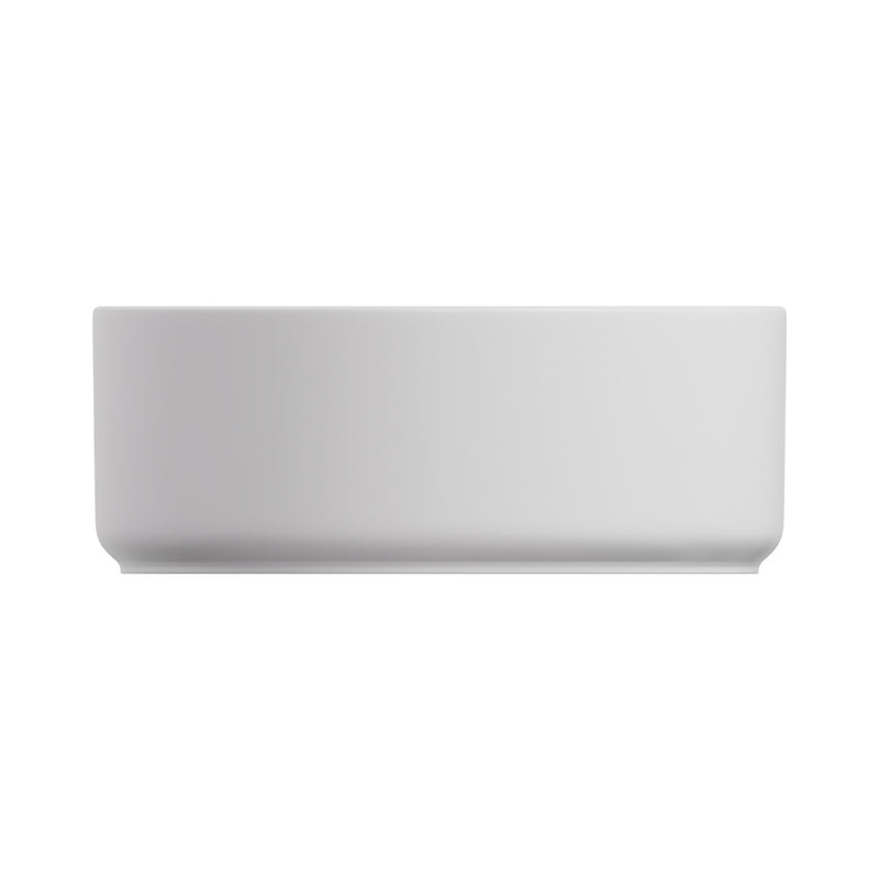 Fienza REBA LUXE Round Basin with Overflow Above Counter Matte White