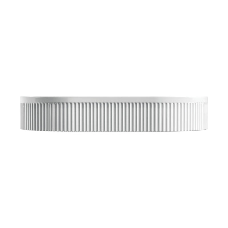 Ovia Fluted Pill Oval Gloss White Oval Above Counter Basin