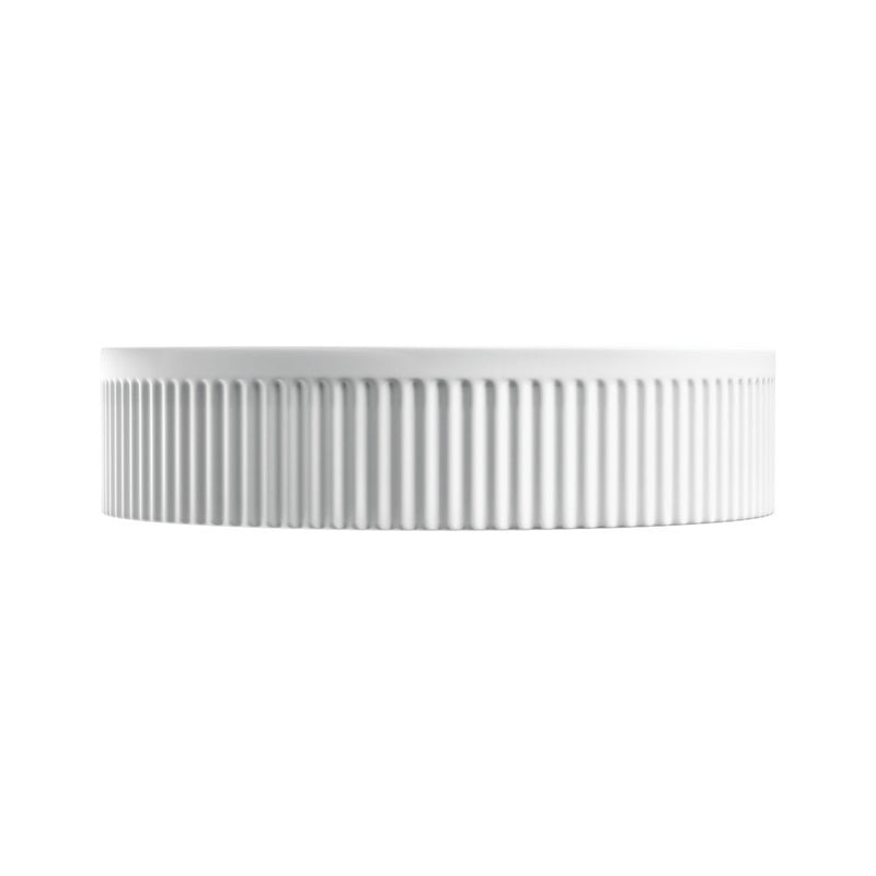 Ovia Fluted Matte White Round Above Counter Basin