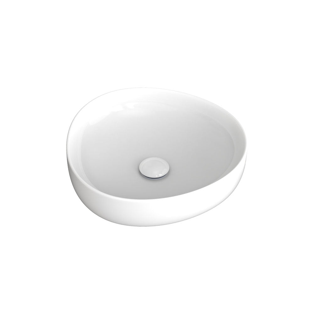 Fienza Pebble Small Above Counter Basin, Gloss White